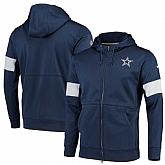 Dallas Cowboys Nike Sideline Performance Full Zip Hoodie Navy,baseball caps,new era cap wholesale,wholesale hats